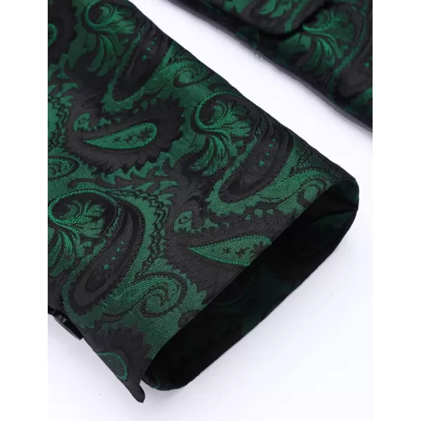 COOFANDY Mens Floral Tuxedo Jacket Paisley Shawl Lapel Suit Blazer Jacket for Dinner,Prom,Wedding
