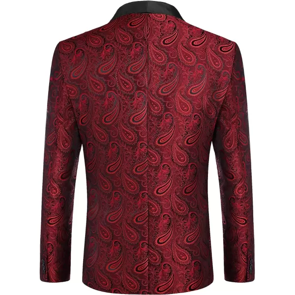 COOFANDY Mens Floral Tuxedo Jacket Paisley Shawl Lapel Suit Blazer Jacket for Dinner,Prom,Wedding