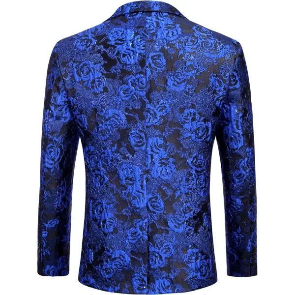 COOFANDY Men's Floral Tuxedo Jacket Rose Embroidered Suit Jacket Wedding Prom Dinner Party Blazer