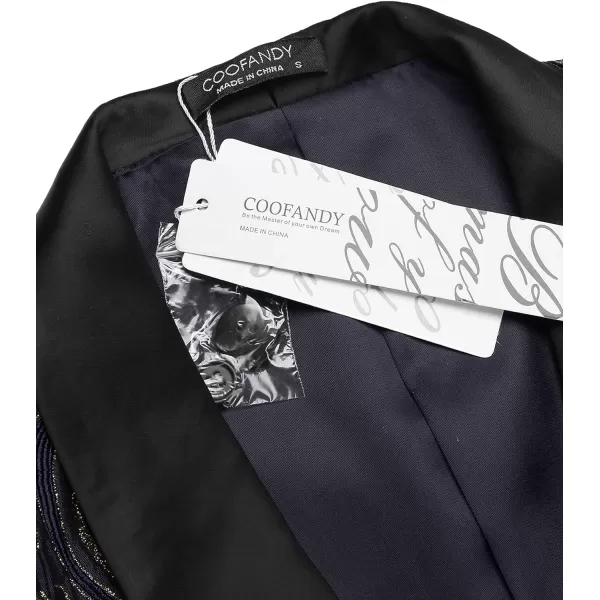COOFANDY Men's Floral Tuxedo Jacket Slim Fit Luxury Embroidered Dress Suit Jacket for Party Dinner Wedding