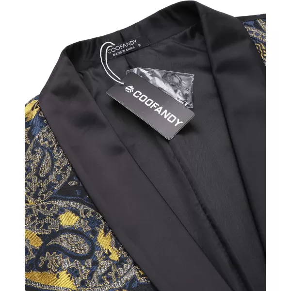 COOFANDY Men's Floral Tuxedo Jacket Slim Fit Luxury Embroidered Dress Suit Jacket for Party Dinner Wedding