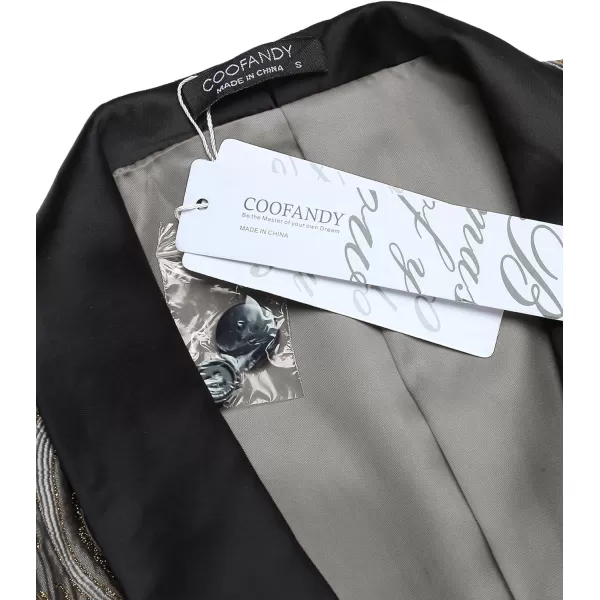 COOFANDY Men's Floral Tuxedo Jacket Slim Fit Luxury Embroidered Dress Suit Jacket for Party Dinner Wedding