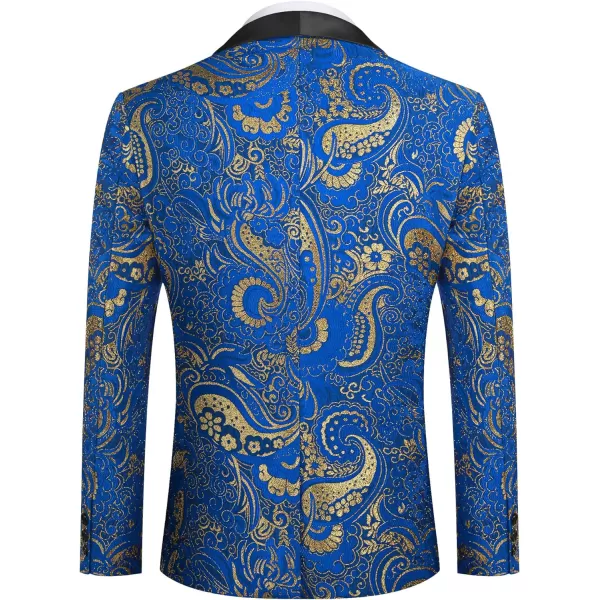 COOFANDY Men's Floral Tuxedo Jacket Slim Fit Luxury Embroidered Dress Suit Jacket for Party Dinner Wedding
