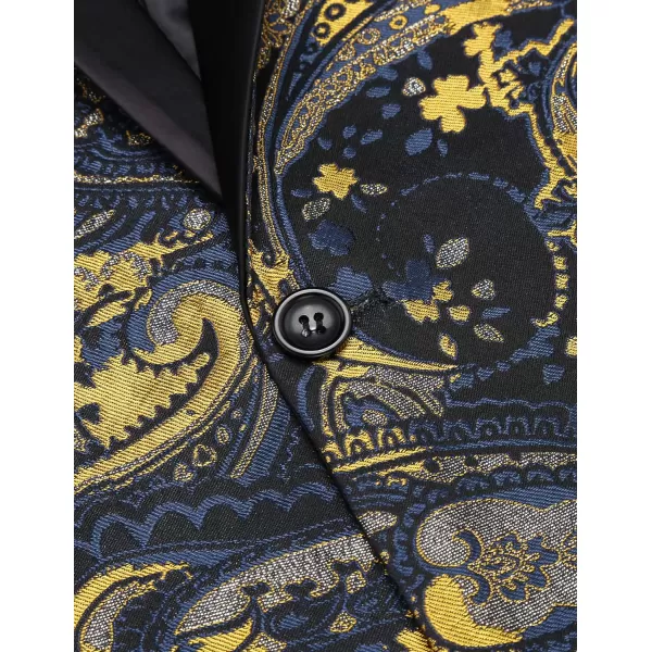 COOFANDY Men's Floral Tuxedo Jacket Slim Fit Luxury Embroidered Dress Suit Jacket for Party Dinner Wedding