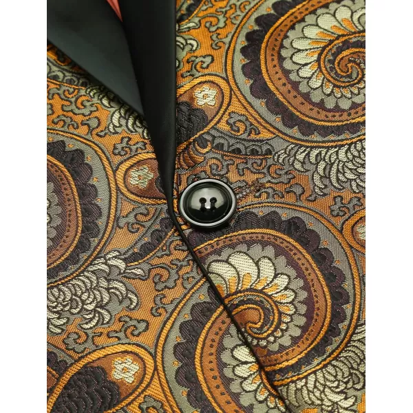 COOFANDY Men's Floral Tuxedo Jacket Slim Fit Luxury Embroidered Dress Suit Jacket for Party Dinner Wedding