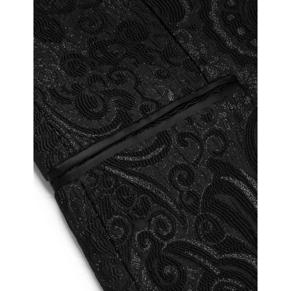 COOFANDY Men's Floral Tuxedo Jacket Slim Fit Luxury Embroidered Dress Suit Jacket for Party Dinner Wedding