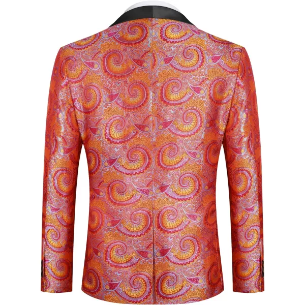 COOFANDY Men's Floral Tuxedo Jacket Slim Fit Luxury Embroidered Dress Suit Jacket for Party Dinner Wedding