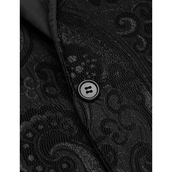 COOFANDY Men's Floral Tuxedo Jacket Slim Fit Luxury Embroidered Dress Suit Jacket for Party Dinner Wedding