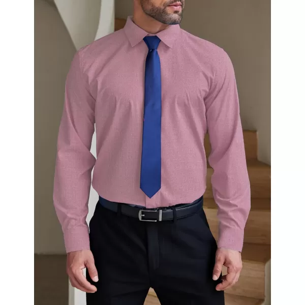 COOFANDY Men's Formal Dress Shirt Hidden Button Front Wrinkle Free Shirt Regular Fit Stretch Business Casual Shirts