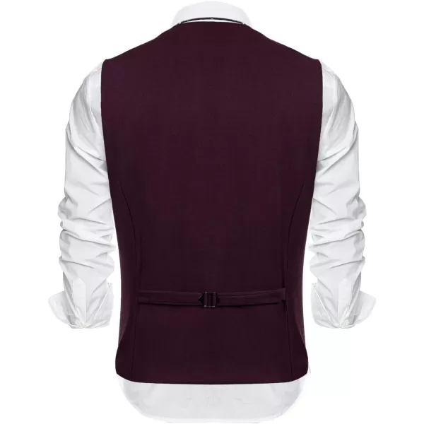 COOFANDY Men's Formal Fashion Vest Layered Waistcoat Business Dress Suit Vests for Wedding