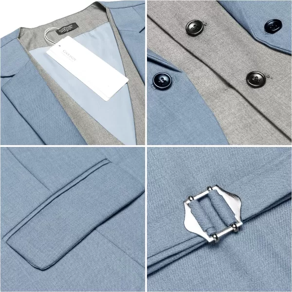COOFANDY Men's Formal Fashion Vest Layered Waistcoat Business Dress Suit Vests for Wedding