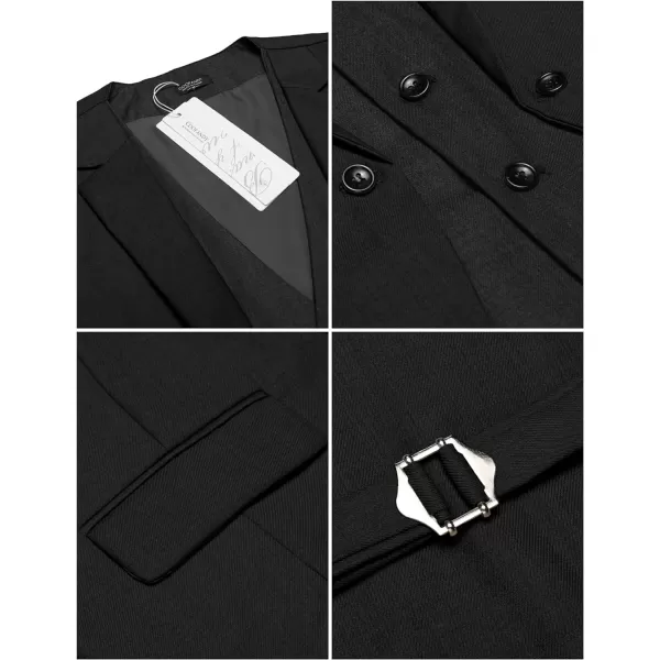 COOFANDY Men's Formal Fashion Vest Layered Waistcoat Business Dress Suit Vests for Wedding