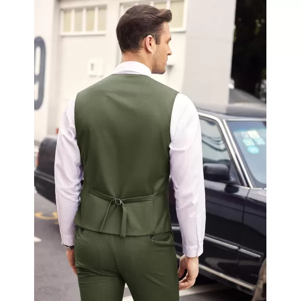 COOFANDY Men's Formal Fashion Vest Layered Waistcoat Business Dress Suit Vests for Wedding