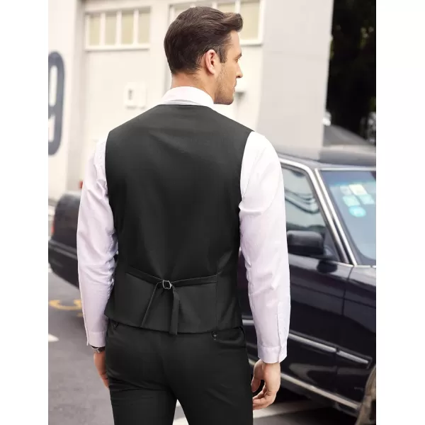COOFANDY Men's Formal Fashion Vest Layered Waistcoat Business Dress Suit Vests for Wedding