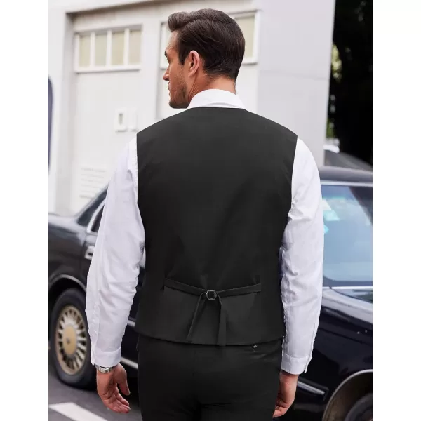 COOFANDY Men's Formal Fashion Vest Layered Waistcoat Business Dress Suit Vests for Wedding