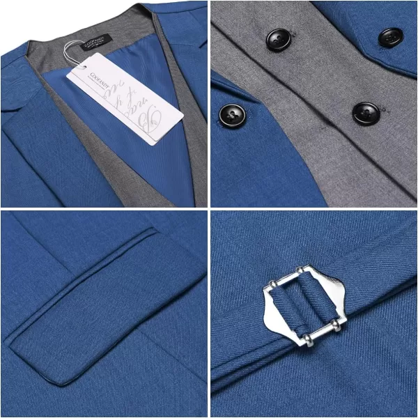COOFANDY Men's Formal Fashion Vest Layered Waistcoat Business Dress Suit Vests for Wedding
