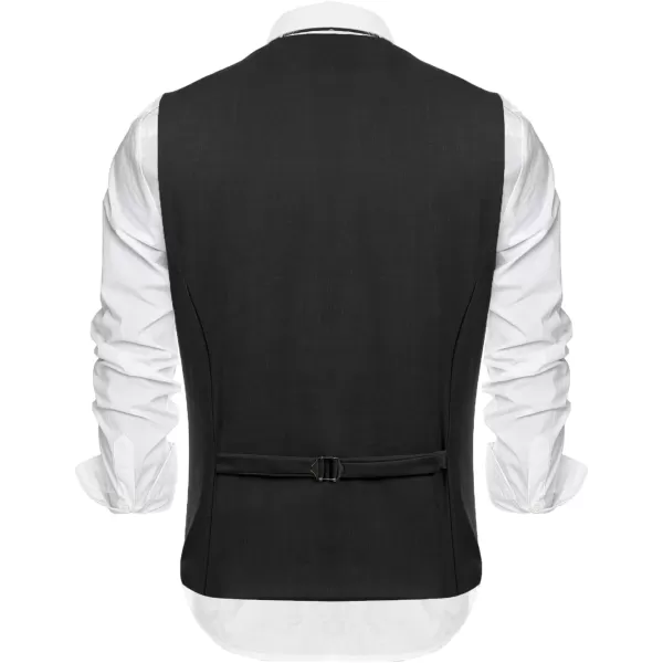 COOFANDY Men's Formal Fashion Vest Layered Waistcoat Business Dress Suit Vests for Wedding