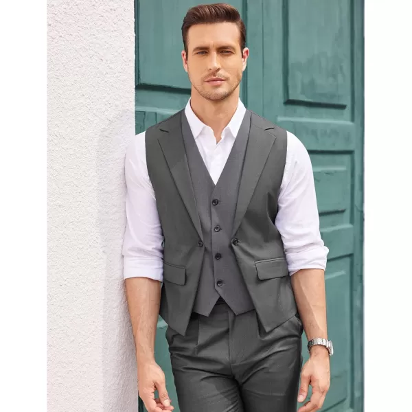 COOFANDY Men's Formal Fashion Vest Layered Waistcoat Business Dress Suit Vests for Wedding