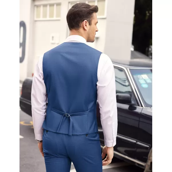 COOFANDY Men's Formal Fashion Vest Layered Waistcoat Business Dress Suit Vests for Wedding