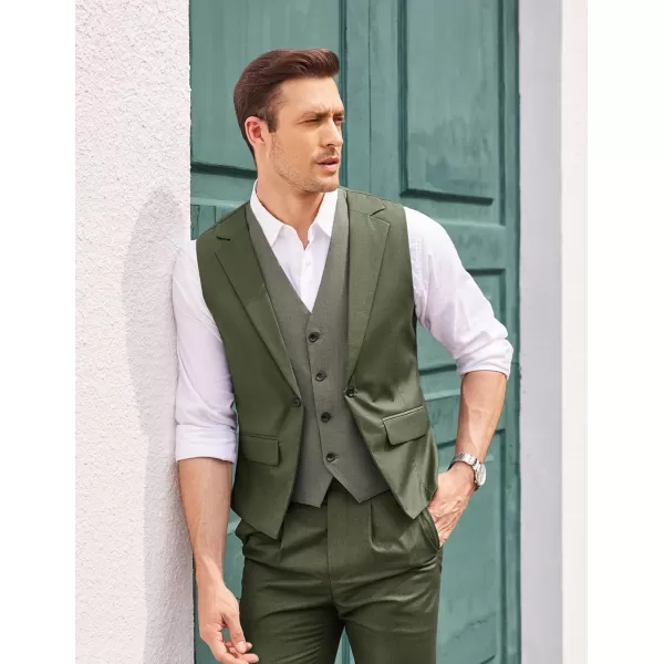 COOFANDY Men's Formal Fashion Vest Layered Waistcoat Business Dress Suit Vests for Wedding