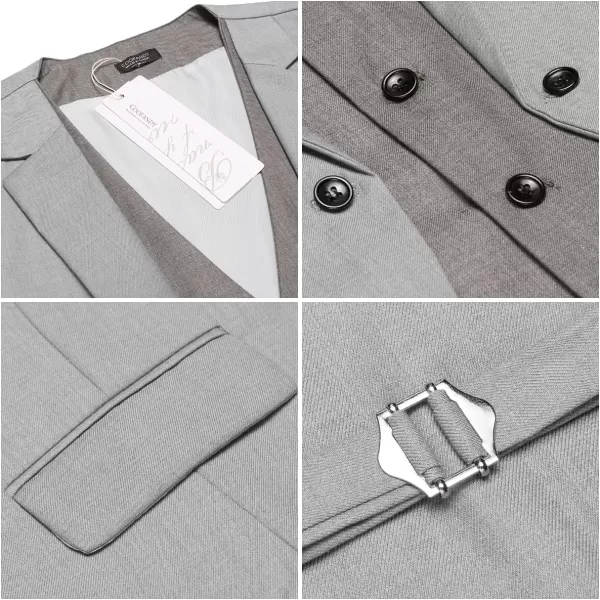 COOFANDY Men's Formal Fashion Vest Layered Waistcoat Business Dress Suit Vests for Wedding