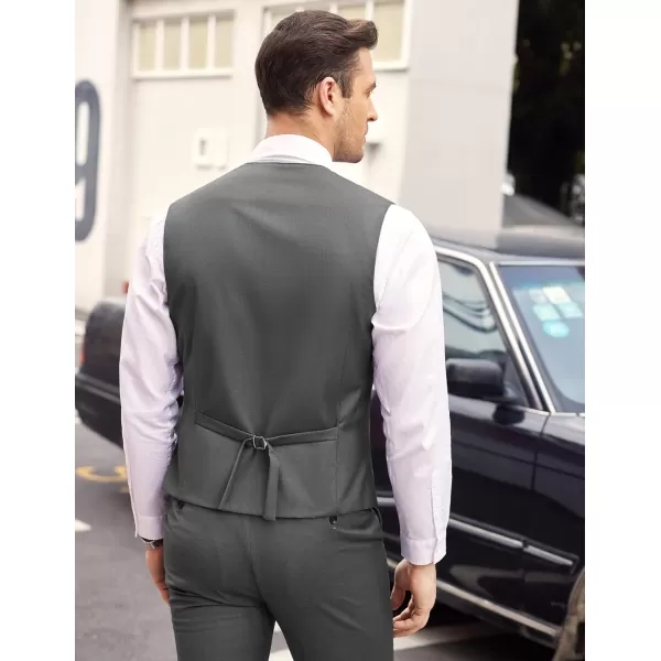 COOFANDY Men's Formal Fashion Vest Layered Waistcoat Business Dress Suit Vests for Wedding