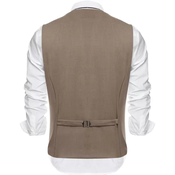 COOFANDY Men's Formal Fashion Vest Layered Waistcoat Business Dress Suit Vests for Wedding