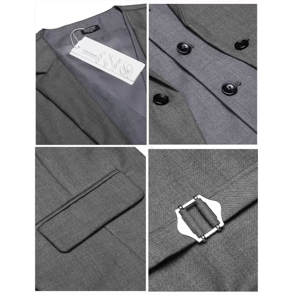 COOFANDY Men's Formal Fashion Vest Layered Waistcoat Business Dress Suit Vests for Wedding