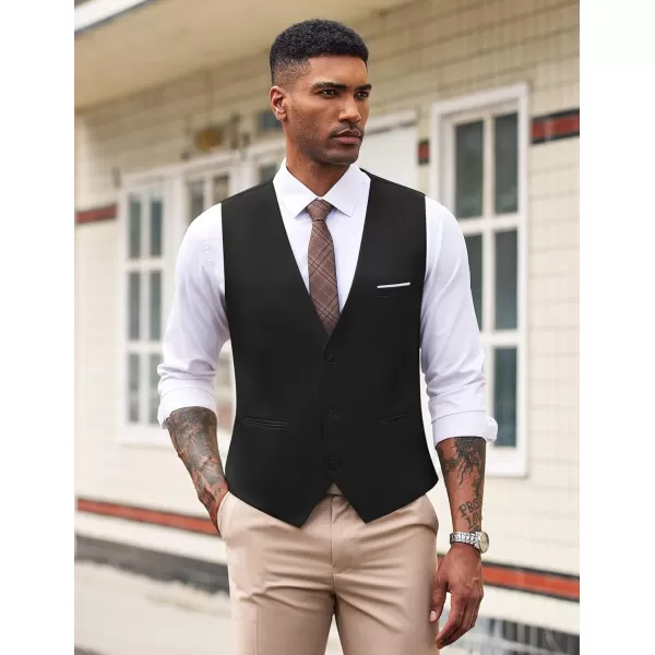COOFANDY Men's Formal Suit Vest Slim Fit Casual Business Dress Waistcoat Vest