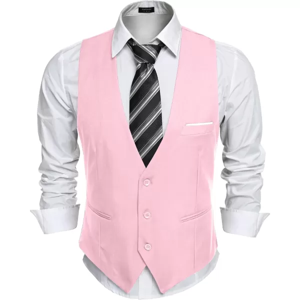 COOFANDY Men's Formal Suit Vest Slim Fit Casual Business Dress Waistcoat Vest