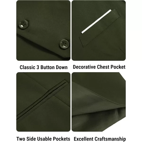 COOFANDY Men's Formal Suit Vest Slim Fit Casual Business Dress Waistcoat Vest