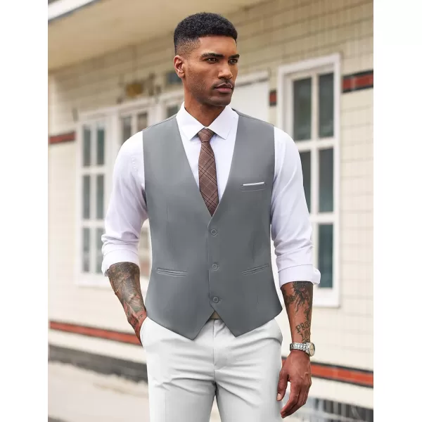 COOFANDY Men's Formal Suit Vest Slim Fit Casual Business Dress Waistcoat Vest