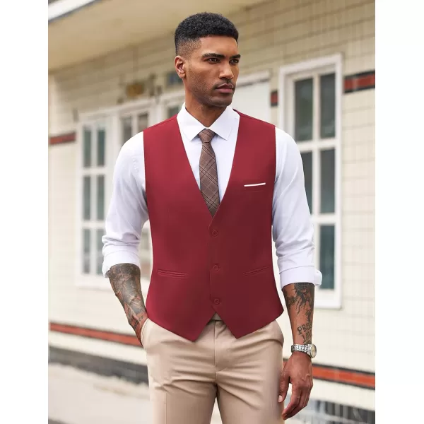 COOFANDY Men's Formal Suit Vest Slim Fit Casual Business Dress Waistcoat Vest
