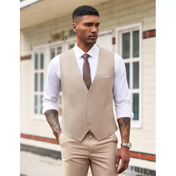 COOFANDY Men's Formal Suit Vest Slim Fit Casual Business Dress Waistcoat Vest