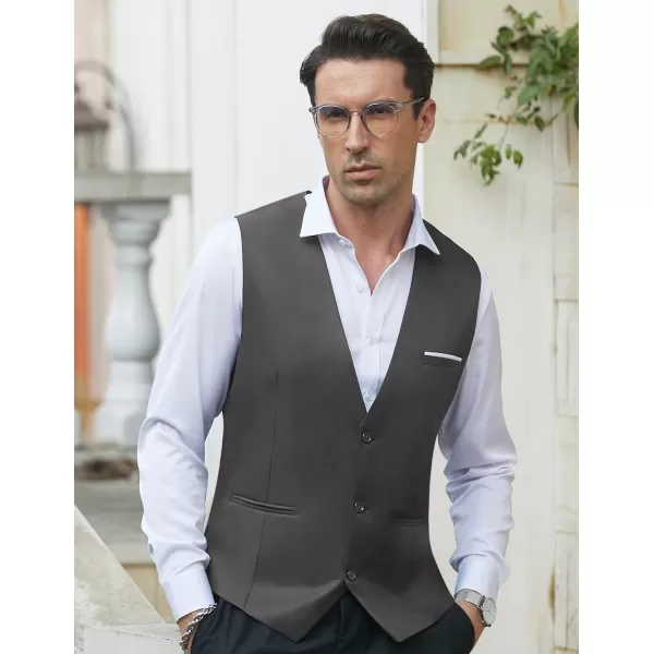 COOFANDY Men's Formal Suit Vest Slim Fit Casual Business Dress Waistcoat Vest