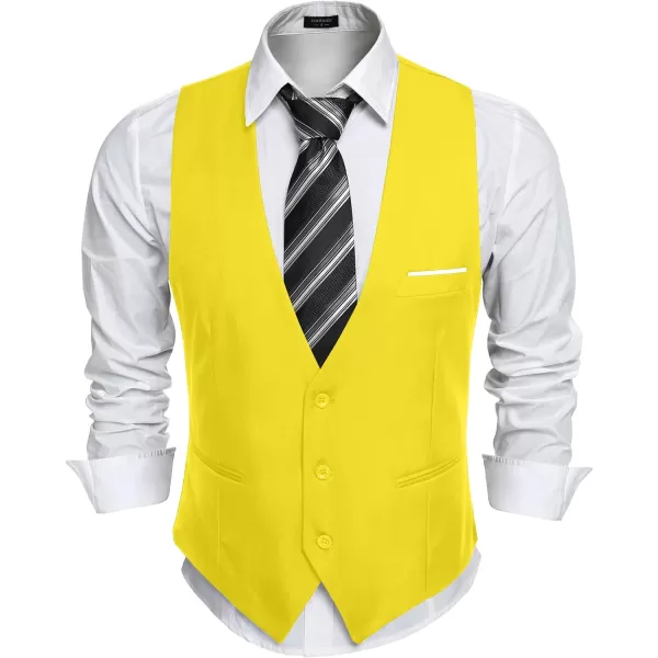 COOFANDY Men's Formal Suit Vest Slim Fit Casual Business Dress Waistcoat Vest