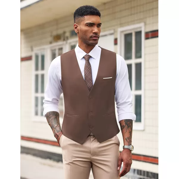 COOFANDY Men's Formal Suit Vest Slim Fit Casual Business Dress Waistcoat Vest