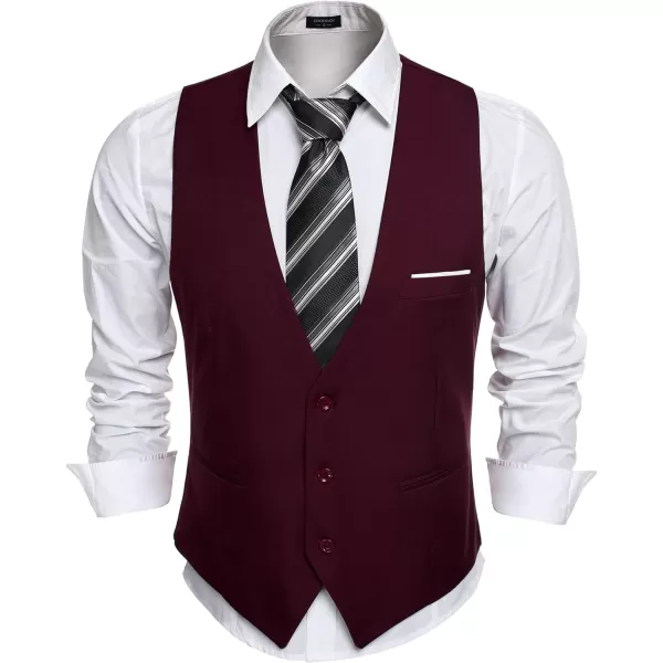 COOFANDY Men's Formal Suit Vest Slim Fit Casual Business Dress Waistcoat Vest