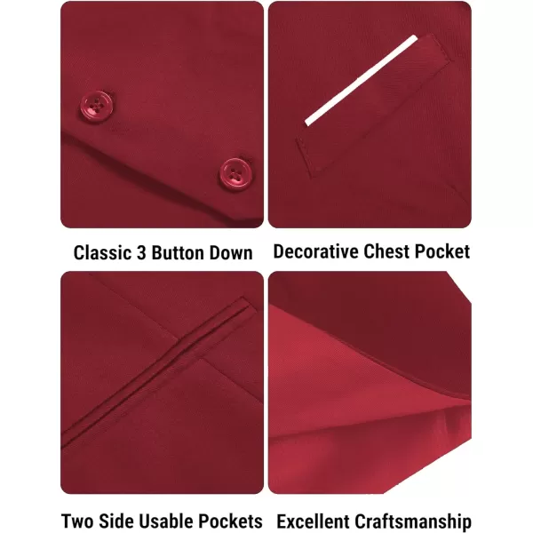 COOFANDY Men's Formal Suit Vest Slim Fit Casual Business Dress Waistcoat Vest