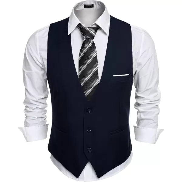 COOFANDY Men's Formal Suit Vest Slim Fit Casual Business Dress Waistcoat Vest