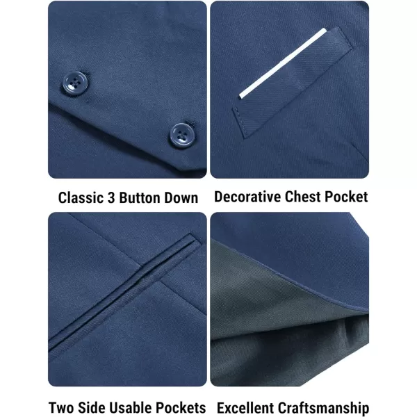 COOFANDY Men's Formal Suit Vest Slim Fit Casual Business Dress Waistcoat Vest