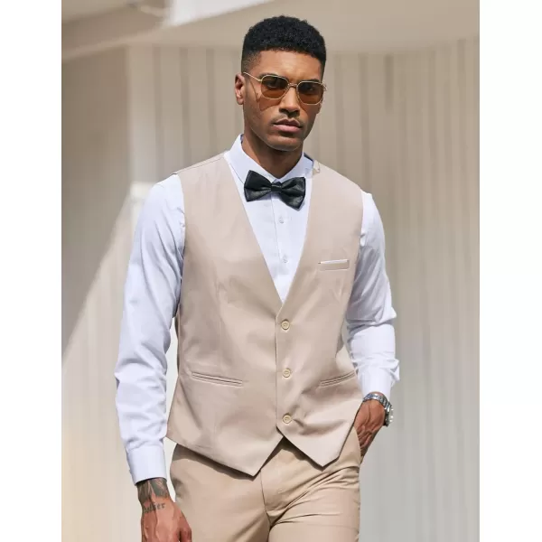 COOFANDY Men's Formal Suit Vest Slim Fit Casual Business Dress Waistcoat Vest