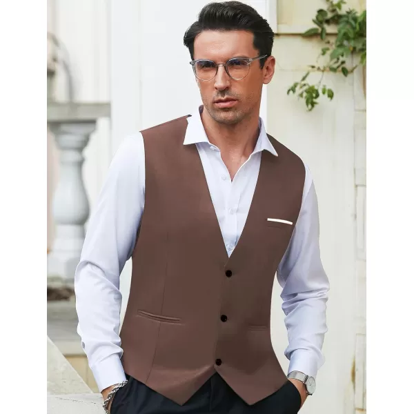 COOFANDY Men's Formal Suit Vest Slim Fit Casual Business Dress Waistcoat Vest