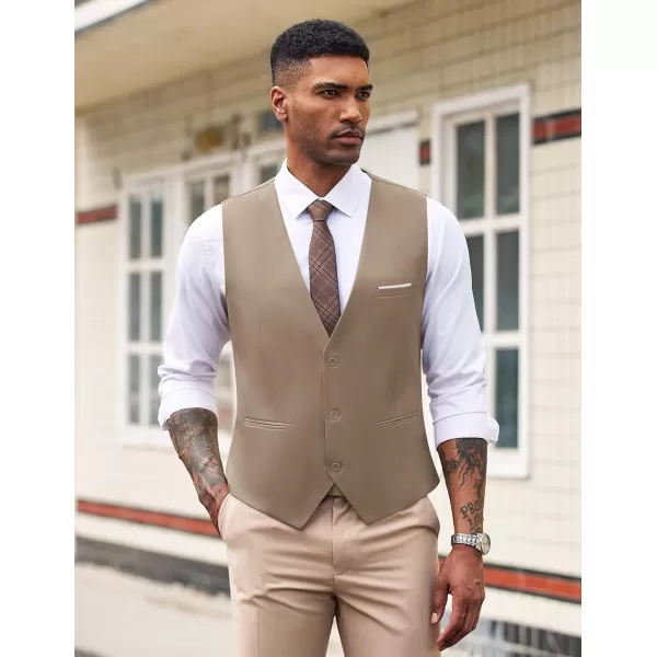 COOFANDY Men's Formal Suit Vest Slim Fit Casual Business Dress Waistcoat Vest