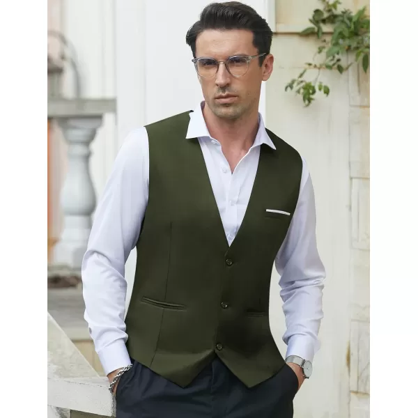 COOFANDY Men's Formal Suit Vest Slim Fit Casual Business Dress Waistcoat Vest