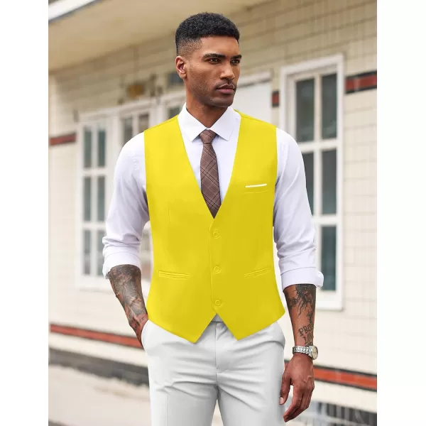 COOFANDY Men's Formal Suit Vest Slim Fit Casual Business Dress Waistcoat Vest