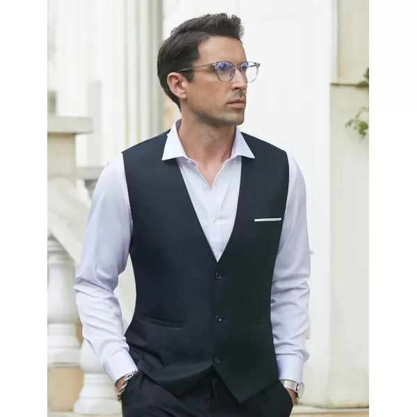 COOFANDY Men's Formal Suit Vest Slim Fit Casual Business Dress Waistcoat Vest