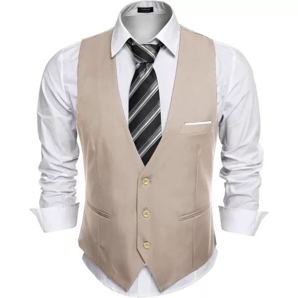 COOFANDY Men's Formal Suit Vest Slim Fit Casual Business Dress Waistcoat Vest