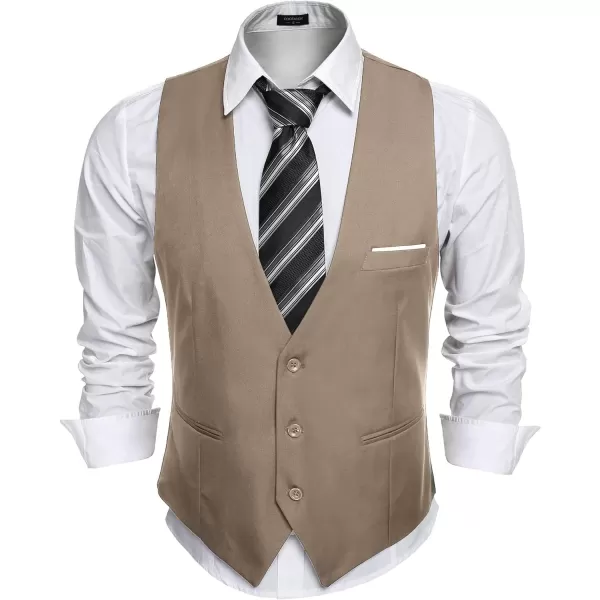 COOFANDY Men's Formal Suit Vest Slim Fit Casual Business Dress Waistcoat Vest