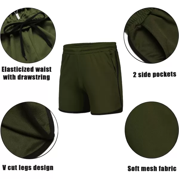 COOFANDY Men's Gym Workout Shorts 5 Inch 2 Pack Athletic Running Shorts Quick Dry Sport Training Shorts with Pockets)